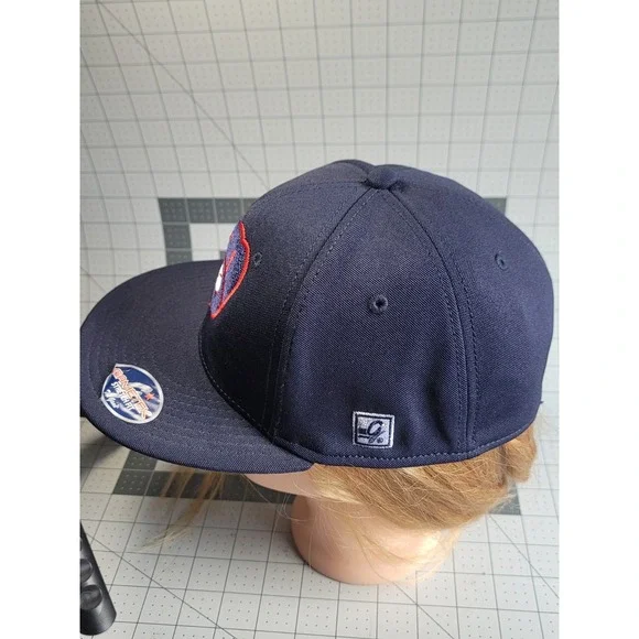 The Game Fitted Milwaukee Brewers MLB Baseball Hat Cap Navy Blue Red Sz Small - Picture 2 of 6